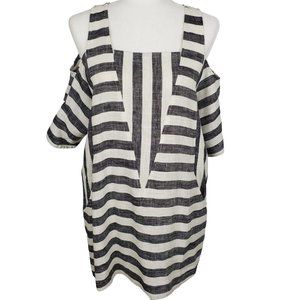 NWOT Soft Surroundings Striped Cold Shoulder Sunset Tunic Women's Large Petite